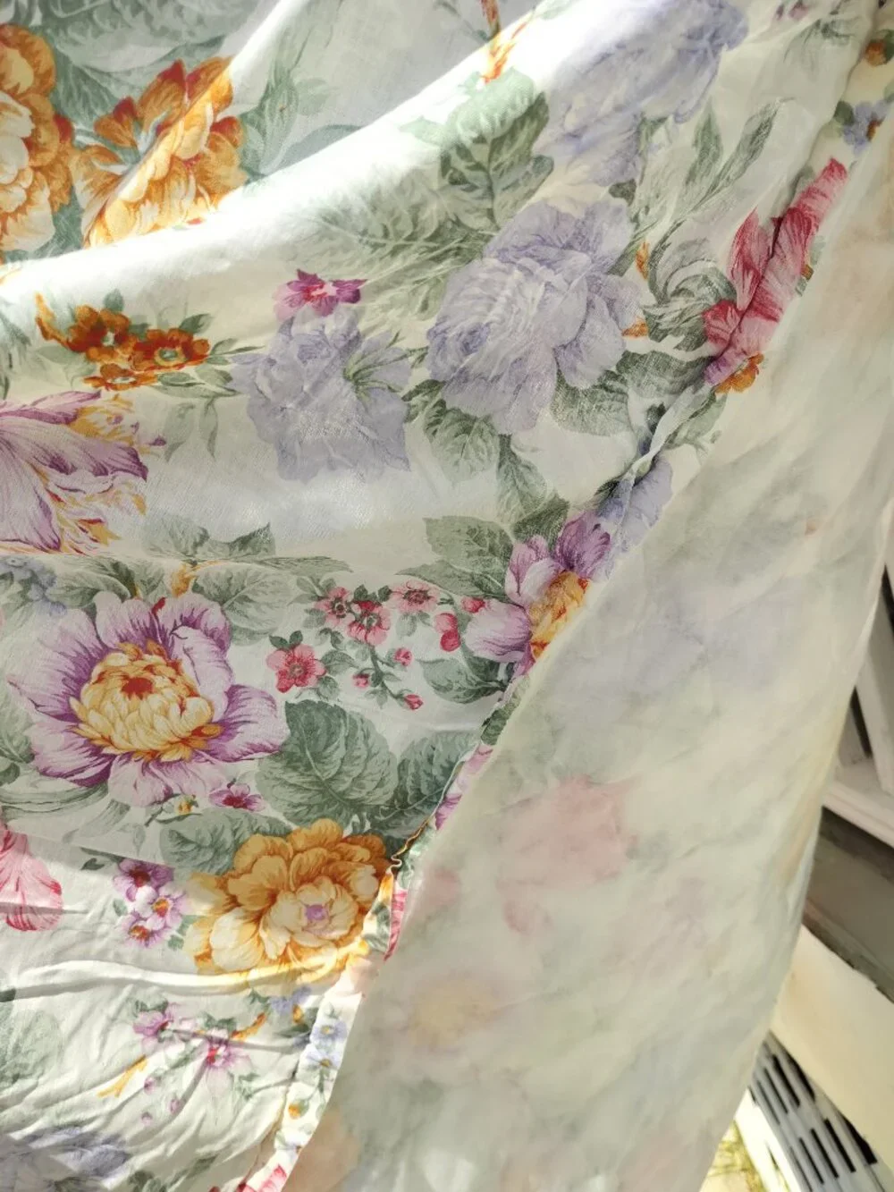Vintage Twin Floral Bedspread